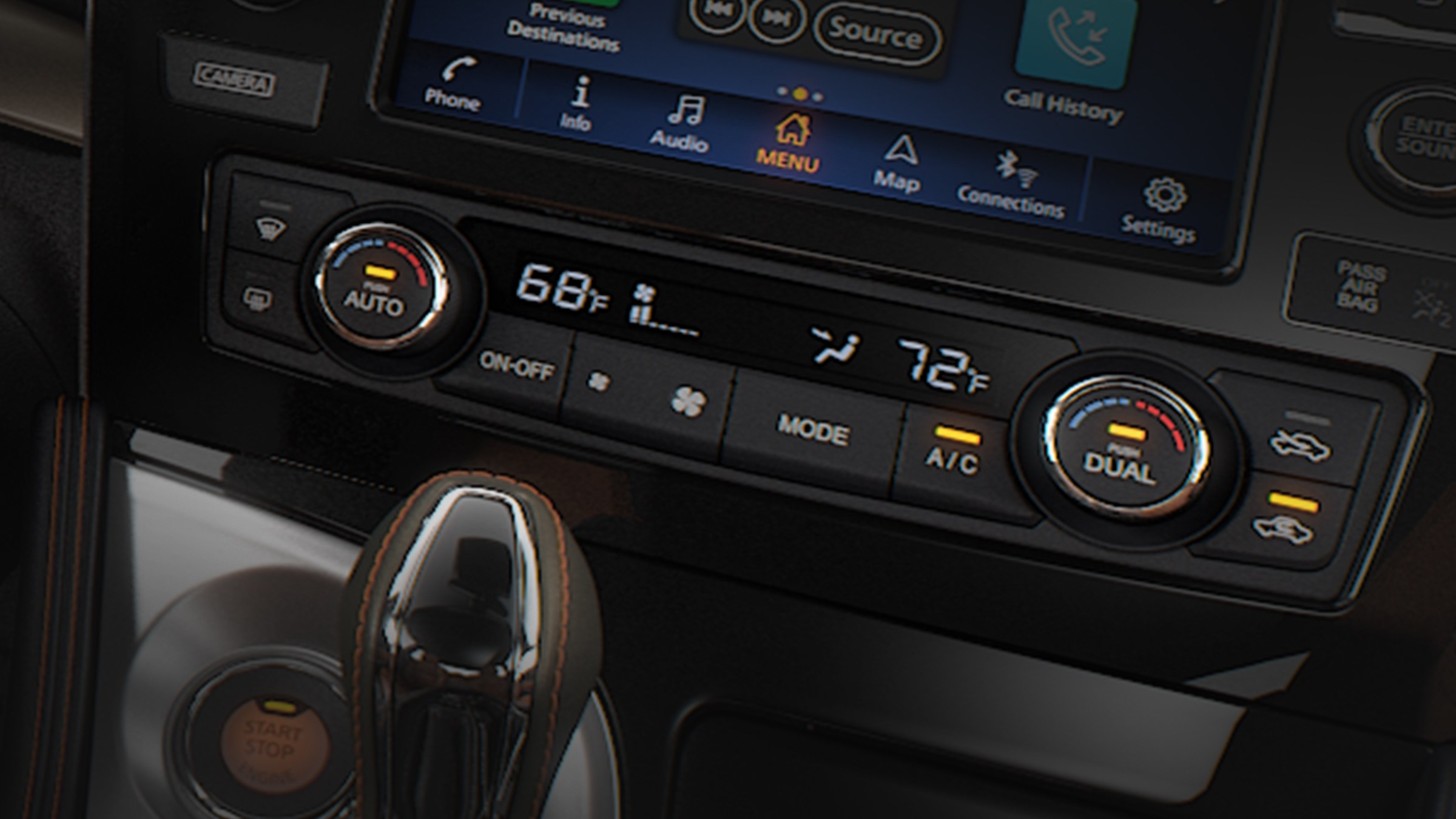التحكم التلقائي في درجة الحرارة ثنائي المنطقة في سيارة نيسان ماكسيما